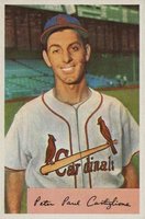 1954 Bowman #174a Pete Castiglione .970/.959 Field Avg. Baseball Card