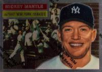 1996 Topps Mantle Finest #6 1956 Topps Reprint w/Coating Baseball Card
