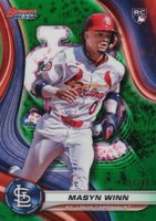 2024 Bowman's Best #60 Masyn Winn Green Refractor Baseball Card