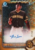 2022 Bowman Chrome Prospect Autographs #CPAJSA Jarlin Susana Gold Shimmer Refractor Baseball Card