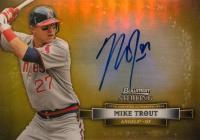 2012 Bowman Sterling Autograph Rookie #MT Mike Trout Gold Refractor Baseball Card