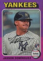 2024 Topps Heritage #399 Jasson Dominguez Chrome-Refractor Baseball Card