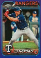 2024 Topps Chrome Update #USC35 Wyatt Langford Purple Refractor Baseball Card