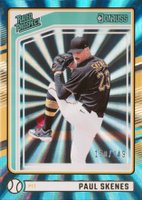 2024 Panini Donruss #131 Paul Skenes Carolina Blue Laser Baseball Card