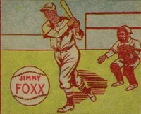 1949 R302-2 M.P. & Co. # Jimmie Foxx Baseball Card
