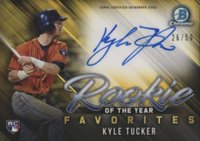 2019 Bowman Rookie of the Year Favorites Chrome Autographs #KT Kyle Tucker Gold Refractor Baseball Card