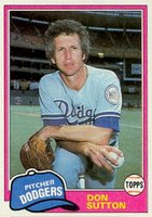 1981 Topps #605 Don Sutton Baseball Card