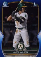 2023 Bowman Draft #BDC121 Jacob Wilson Chrome-Blue Baseball Card