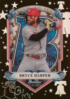 2024 Bowman Sterling Sterling Tek #ST25 Bryce Harper Gold Refractor Baseball Card