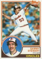 1983 Topps #347 Sammy Stewart Baseball Card
