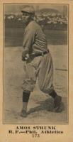 1916 Famous & Barr Co. #173 Amos Strunk Photo of Olaf Henriksen Baseball Card