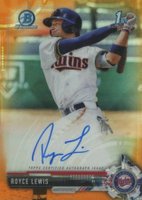 2017 Bowman Draft Chrome Draft Picks Autographs  #CDARL Royce Lewis Orange Refractor Baseball Card