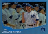2013 Topps Chrome #118 Mariano Rivera Walking-Blue Refractor Baseball Card