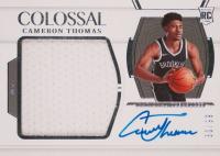 2021 Panini National Treasures Colossal Material Autographs #CMT Cameron Thomas Basketball Card