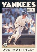 1986 O-Pee-Chee #180 Don Mattingly Baseball Card