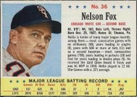 1963 Post Cereal #36 Nellie Fox Hand Cut-No bat showing Baseball Card
