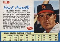 1962 Post Cereal #80 Earl Averill Jr. Baseball Card