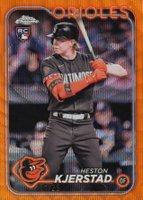 2024 Topps Chrome #142 Heston Kjerstad Orange Wave Baseball Card