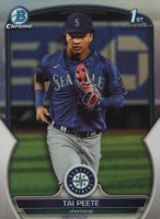 2023 Bowman Draft #BDC28 Tai Peete Chrome-Refractor Baseball Card