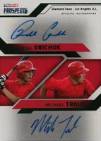 2009 Tristar Prospects Plus #81 Mike Trout/Randal Grichuk Autograph-Green Baseball Card