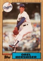 1987 Topps Tiffany #385 Orel Hershiser Baseball Card