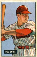 1951 Bowman #4 Del Ennis Baseball Card