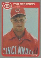 1985 Fleer Update #U-12 Tom Browning Baseball Card