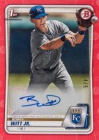 2020 Bowman Paper Prospect Autographs #PABWJ Bobby Witt Jr. Red Baseball Card