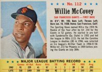 1963 Post Cereal #112 Willie McCovey Hand Cut Baseball Card