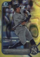 2022 Bowman Draft #BDC68 Anthony Volpe Chrome-Yellow Lava Refractor Baseball Card
