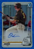 2020 Bowman Draft Chrome Draft Picks Autographs #CDAOC Owen Caissie Blue Refractor Baseball Card