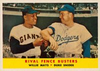 1958 Topps #436 Rival Fence Busters Baseball Card