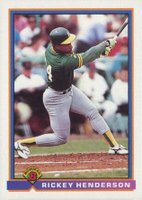 1991 Bowman #213 Rickey Henderson Baseball Card