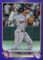 2022 Topps Chrome Update #USC126 Jeremy Pena Purple Refractor Baseball Card