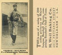 1916 Weil Baking Co. #29 George Chalmers Baseball Card