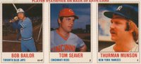 1978 Hostess # Bob Bailor/Thurman Munson/Tom Seaver Hand Cut-Panel Baseball Card