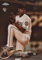 2018 Topps Chrome #150 Shohei Ohtani Pitching-Sepia Refractor Baseball Card