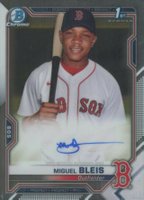 2021 Bowman Chrome Prospect Autographs #CPAMBL Miguel Bleis Baseball Card