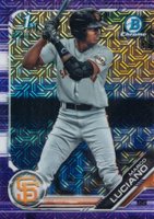 2019 Bowman Mega Box Chrome #82 Marco Luciano Purple Refractor Baseball Card