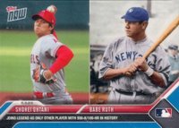 2023 Topps Now #233 Babe Ruth/Shohei Ohtani Blue Baseball Card