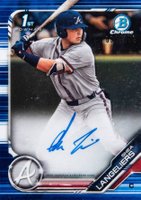 2019 Bowman Draft Chrome Draft Picks Autograph #CDASL Shea Langeliers Blue Refractor Baseball Card