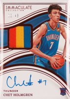 2022 Panini Immaculate Collection #123 Chet Holmgren Patch Autograph-Red Basketball Card