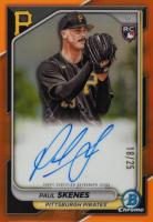 2024 Bowman Chrome Chrome Rookie Autographs #CRAPS Paul Skenes Orange Refractor Baseball Card