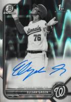 2022 Bowman Draft Chrome Draft Pick Autographs #CDAEG Elijah Green Black & White Raywave Refractor Baseball Card