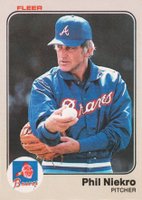 1983 Fleer #143 Phil Niekro Baseball Card