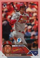 2023 Topps 1st Edition #16 Nolan Gorman Hot Pink Foil Baseball Card