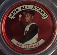 1964 Topps Coins #150 Roberto Clemente Baseball Card