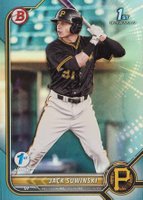 2022 Bowman 1st Edition #BPPF84 Jack Suwinski Sky Blue Foil Baseball Card