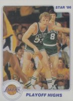 1985 Star Lakers Champs #9 Larry Bird Basketball Card