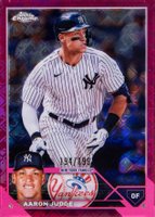 2023 Topps Chrome Logofractor Edition #62 Aaron Judge Pink Refractor Baseball Card